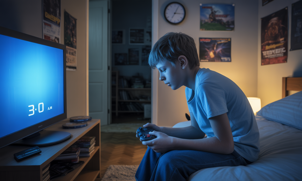 découvrez pourquoi votre fils s'endort tard à cause de la playstation et comment retrouver un rythme de sommeil sain pour toute la famille.