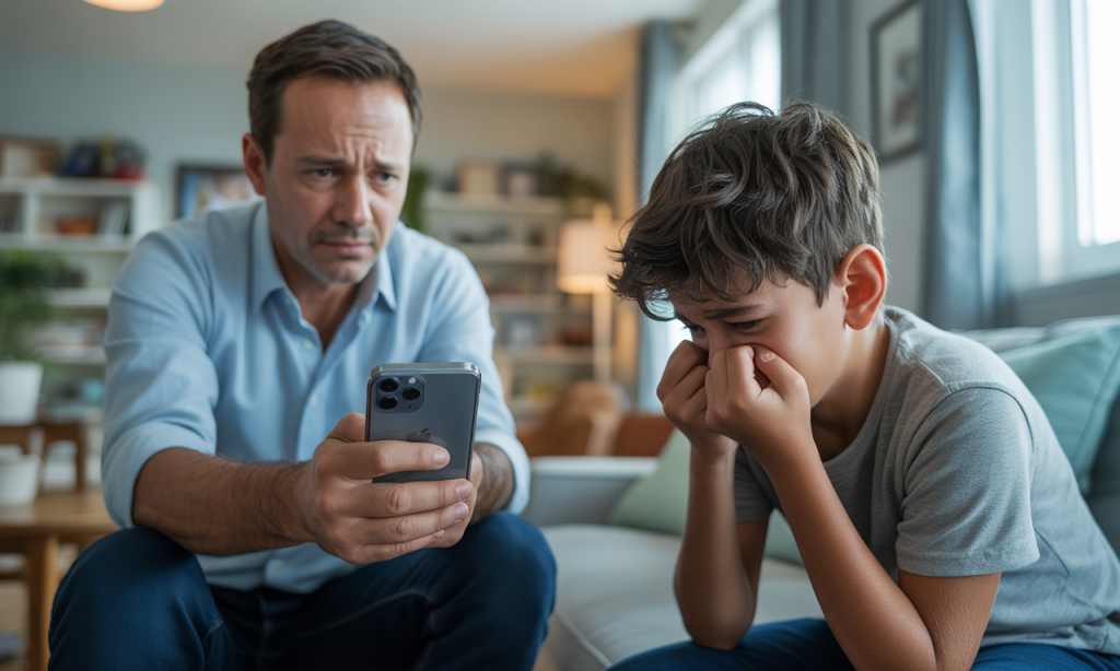 découvrez le récit poignant d'un père face à la crise de son fils de 13 ans après la confiscation de son iphone, une histoire qui interroge sur l'impact des écrans chez les adolescents.