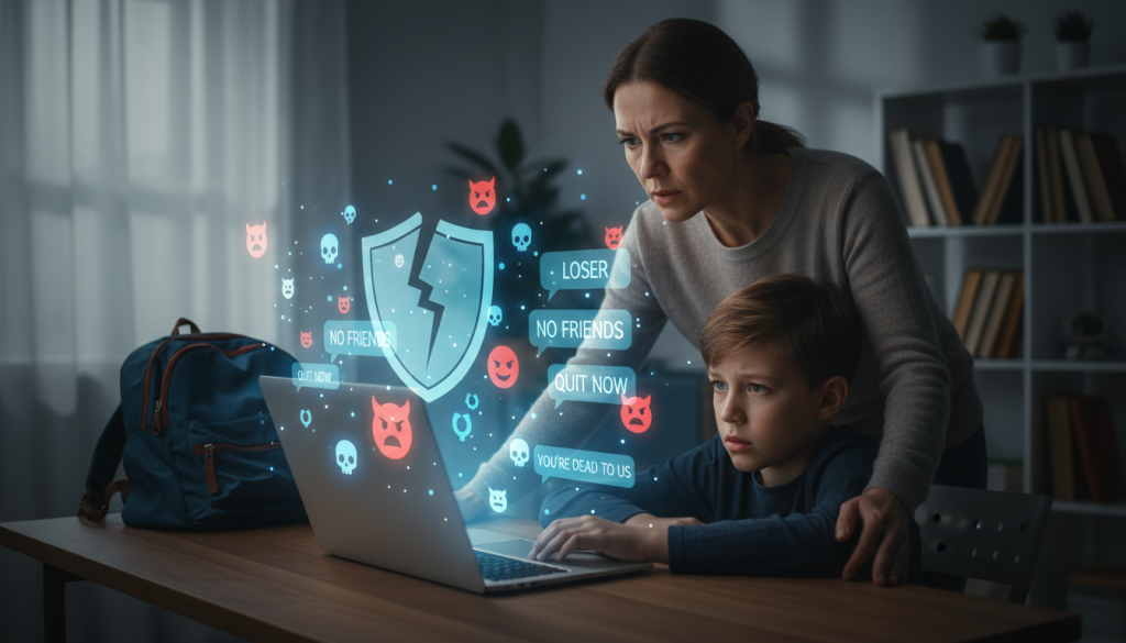 découvrez vos responsabilités légales pour protéger votre enfant contre le cyberharcèlement scolaire et les actions efficaces à entreprendre en cas d'attaque.
