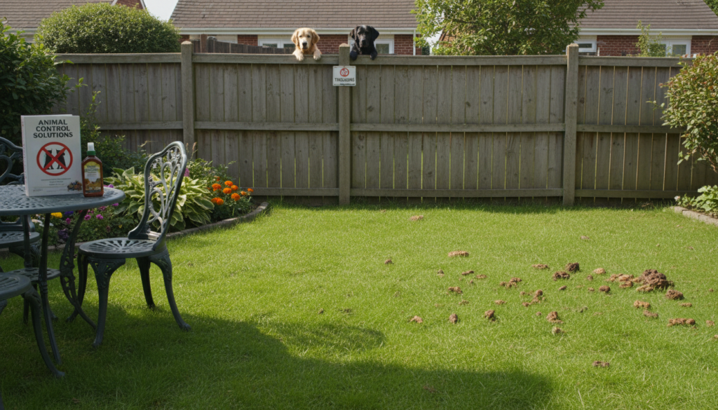 découvrez les solutions efficaces pour empêcher les excréments des animaux du voisin d'envahir votre jardin et protéger votre propriété.