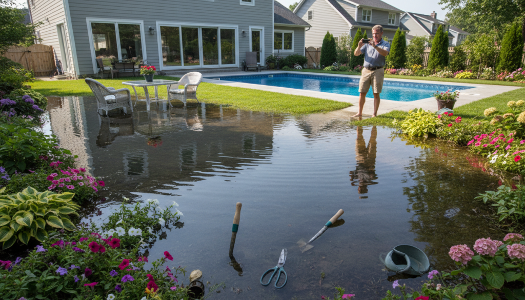 découvrez quelles démarches entreprendre si l'eau de la piscine de votre voisin envahit votre jardin, comment prouver le dommage et engager sa responsabilité.
