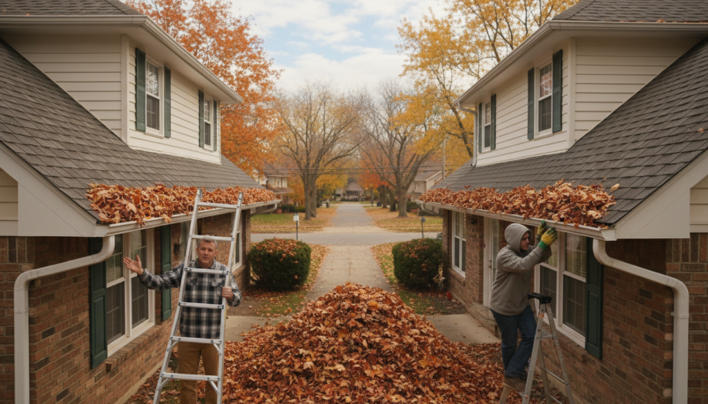 découvrez qui est responsable des frais de nettoyage en cas de chute de feuilles et de gouttières bouchées dans un litige de voisinage. guide juridique pratique et conseils.