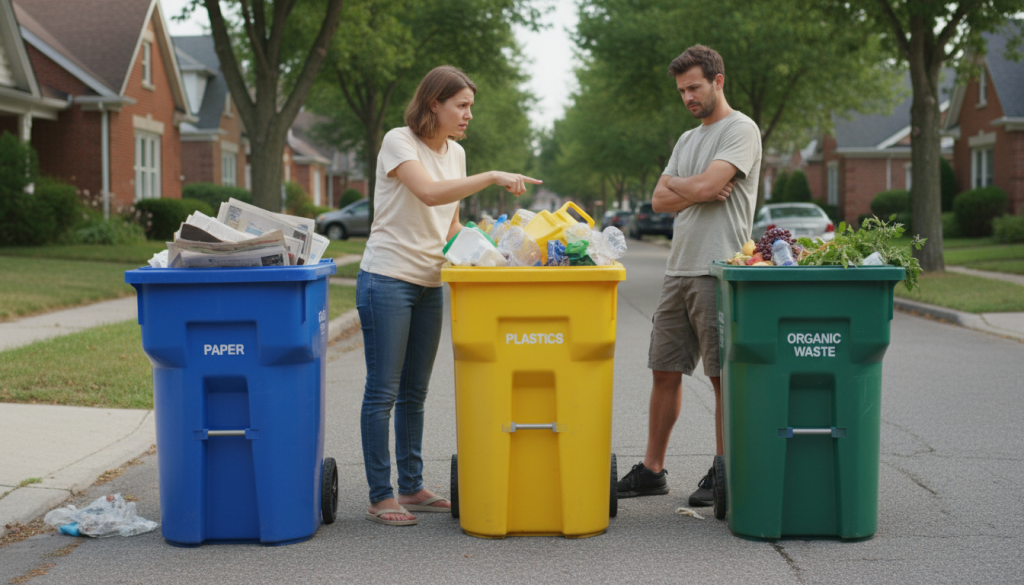découvrez comment contester légalement le refus de votre voisin de respecter les règles de tri et d'utiliser les containers appropriés pour un environnement plus propre et responsable.