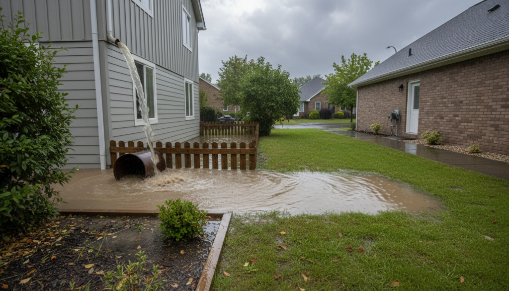 découvrez qui est responsable des dégâts causés par le débordement des eaux pluviales suite à une mauvaise évacuation sur votre terrain : votre voisin doit-il assumer les conséquences ?