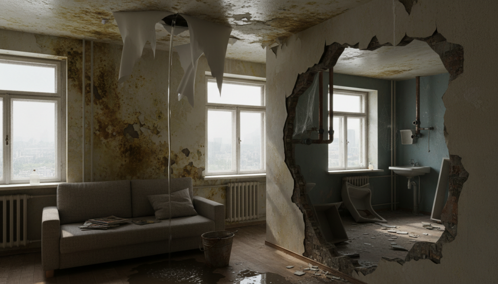 découvrez comment un dégât des eaux récurrent causé par le défaut d'entretien du voisin peut engager sa responsabilité civile et quelles démarches entreprendre pour vous protéger.