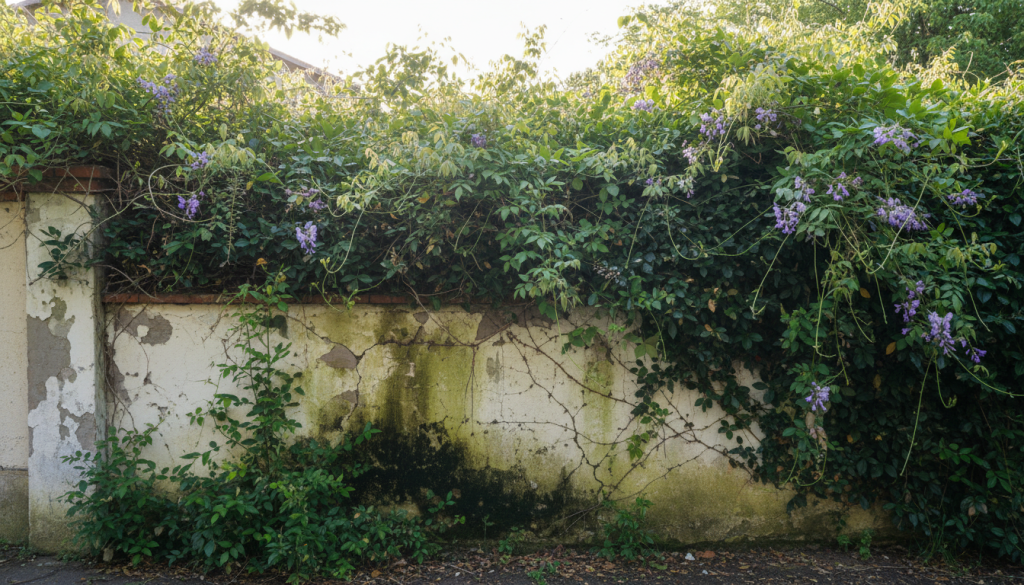 découvrez vos droits concernant les plantes grimpantes sur le mur mitoyen : que faire si le voisin les laisse empiéter et causer des dégradations ? conseils juridiques et solutions pour protéger votre propriété.